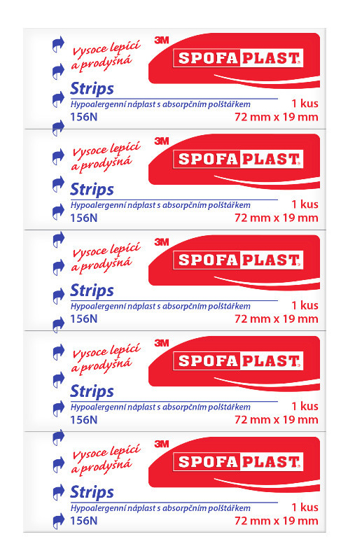 3M Spofaplast 156N Strips 72x19 mm 5 ks