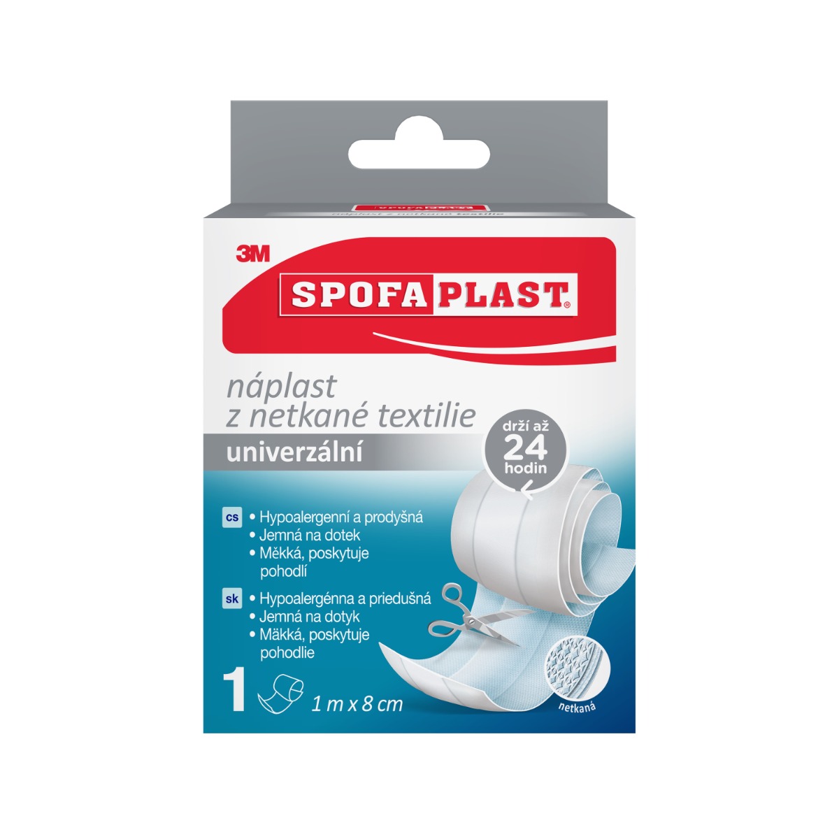 3M Spofaplast 864 Náplast z netkané textilie 1 m x 8 cm 1 ks