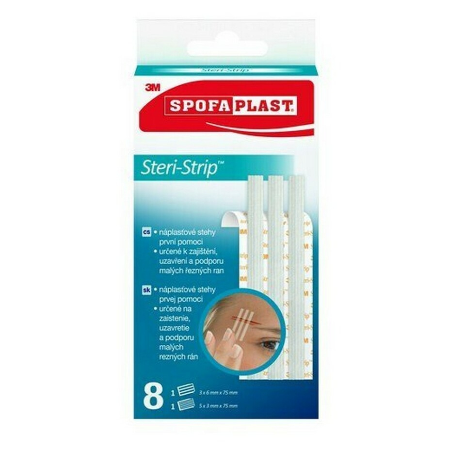 3M™ SPOFAPLAST 801 Steri-Strip náplasťové stehy 8 kusů