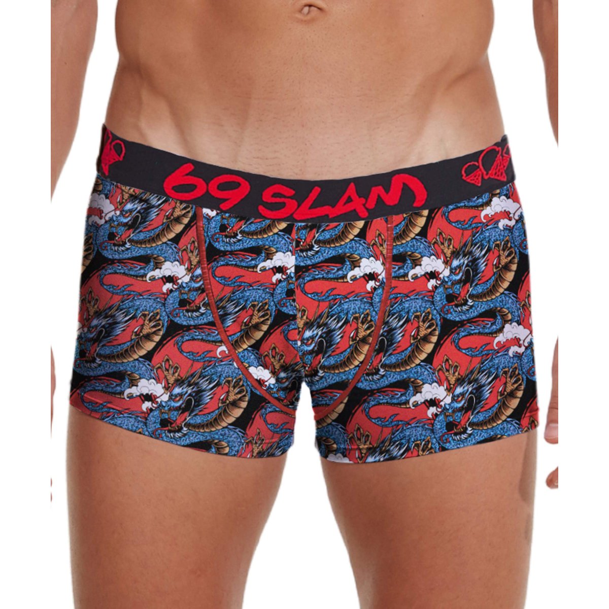 69SLAM Pánské boxerky hip bamboo moon dragon red (MHBMND-BB) M