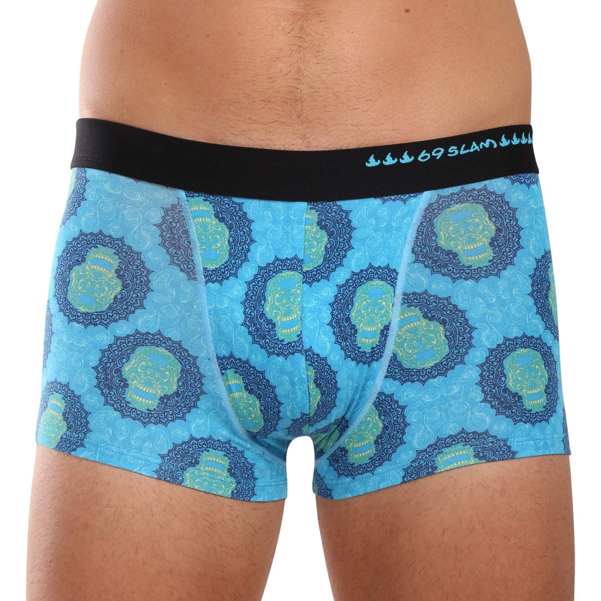 69SLAM Pánské boxerky hip bamboo SKULL MANDALA (MHBSKM-BB) M