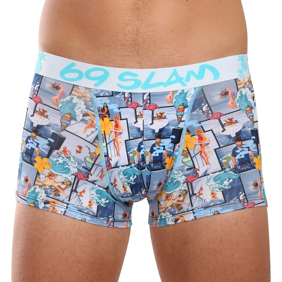 69SLAM Pánské boxerky Hip SUMMER YACHT (MSYSYH-PO) L