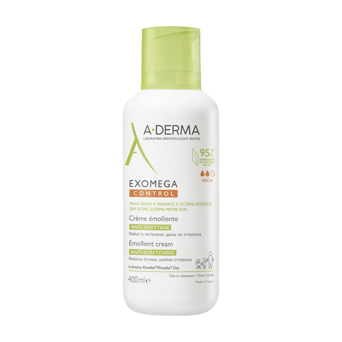 A-Derma Exomega Control Emolienční krém pro suchou kůži se sklonem k atopii 400 ml