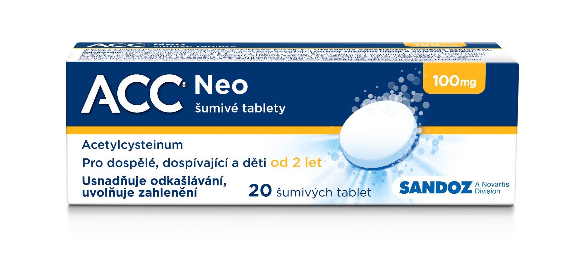 ACC ® NEO 100 mg 20 šumivých tablet