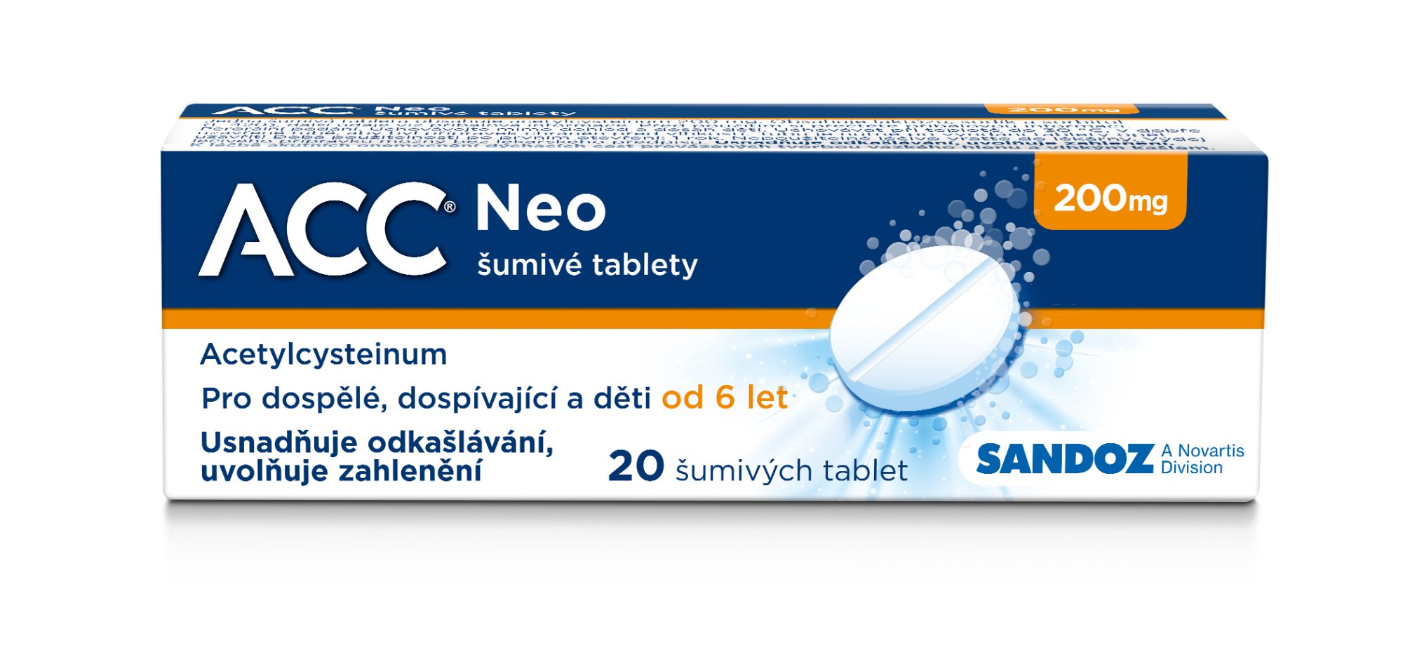 ACC ® NEO 200 mg šumivé 20 tablet 20 šumivých tablet