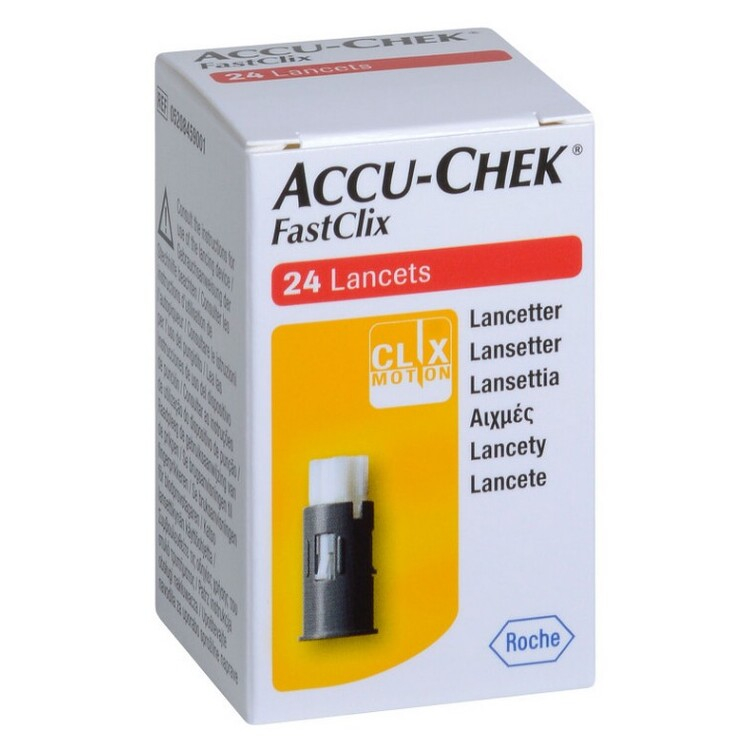 ACCU Chek fastclix lancets 24 kusů