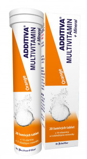 ADDITIVA multivitamín + minerál Orange 20 šumivých tablet