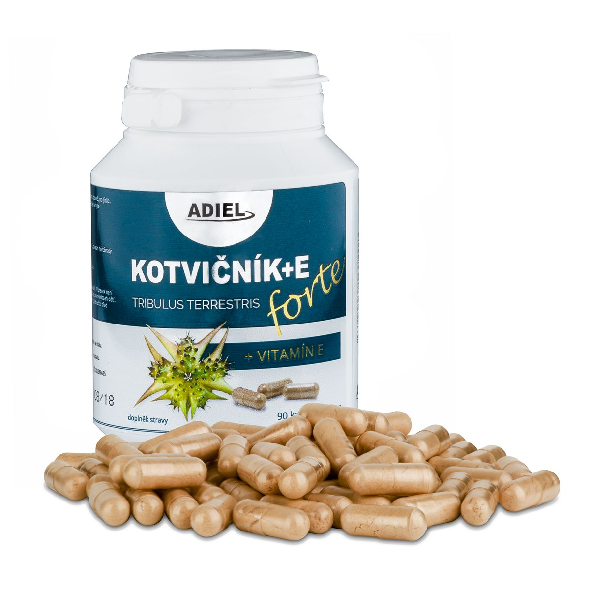 Adiel Kotvičník zemní FORTE s vitamínem E 90 kapslí