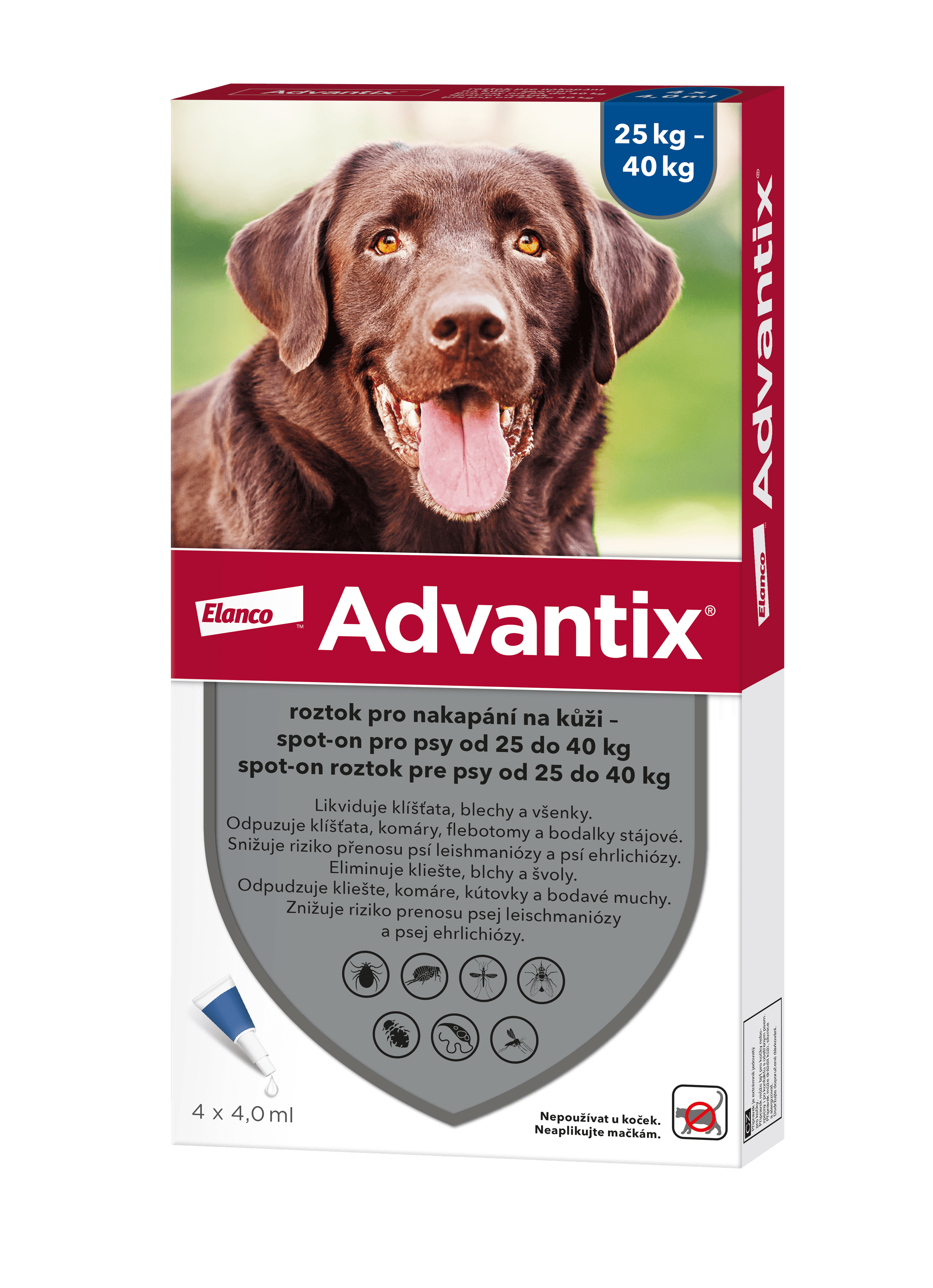 ADVANTIX pro psy spot-on nad 25 kg 4 x 4 ml