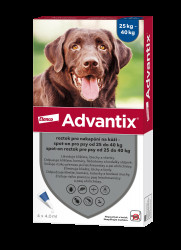 ADVANTIX pro psy spot-on nad 25 kg 4 x 4 ml