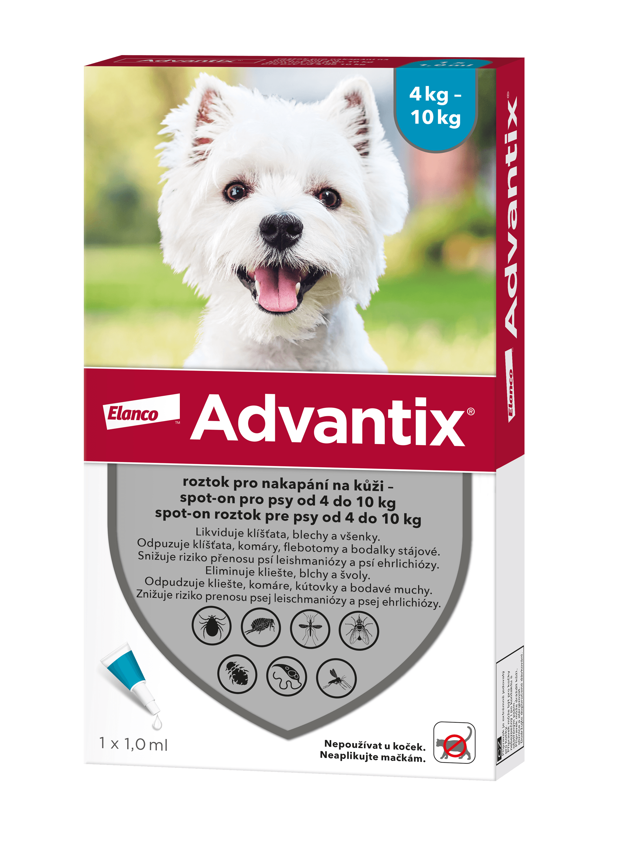 ADVANTIX pro psy spot-on od 4-10 kg 1 ml