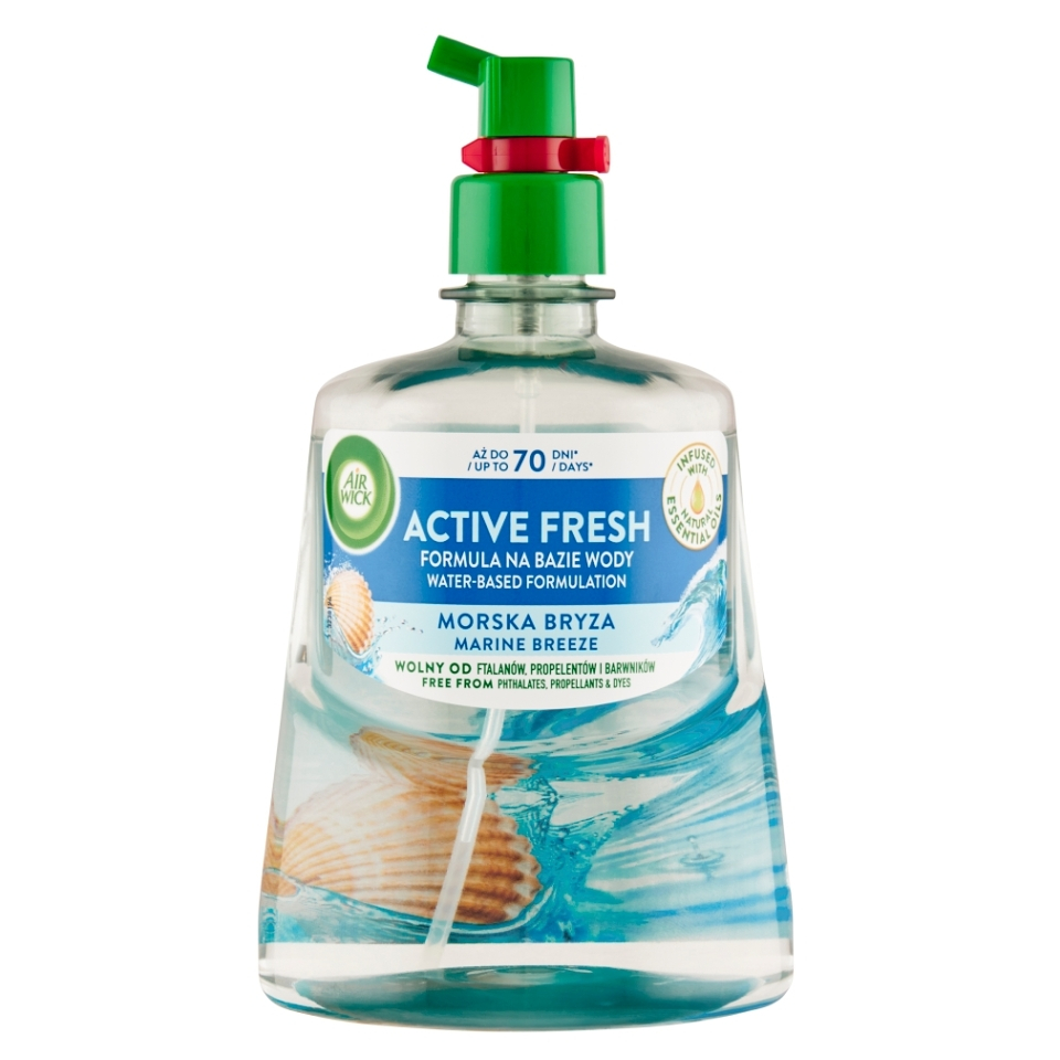 AIR WICK Active Fresh Náplň na vodní bázi do automatického difuzéru Mořský vánek 228 ml