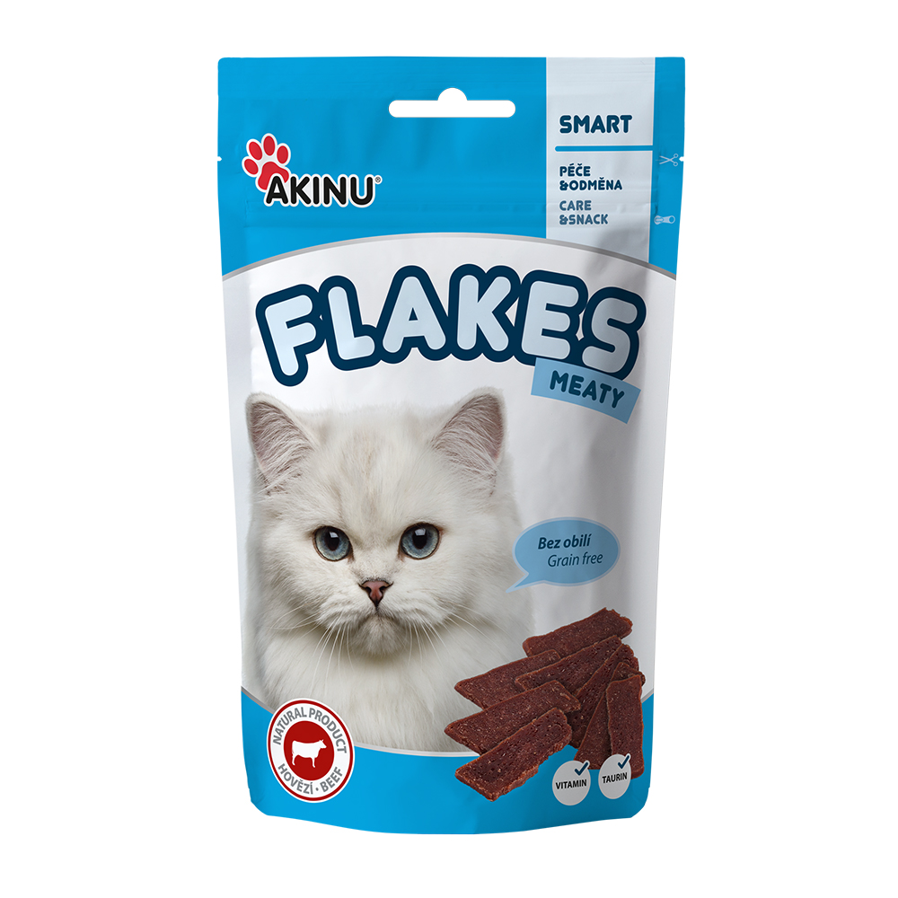 Akinu FLAKES pamlsek pro kočky 50 g