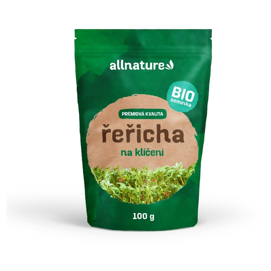 ALLNATURE Řeřicha semínka na klíčení BIO 100 g