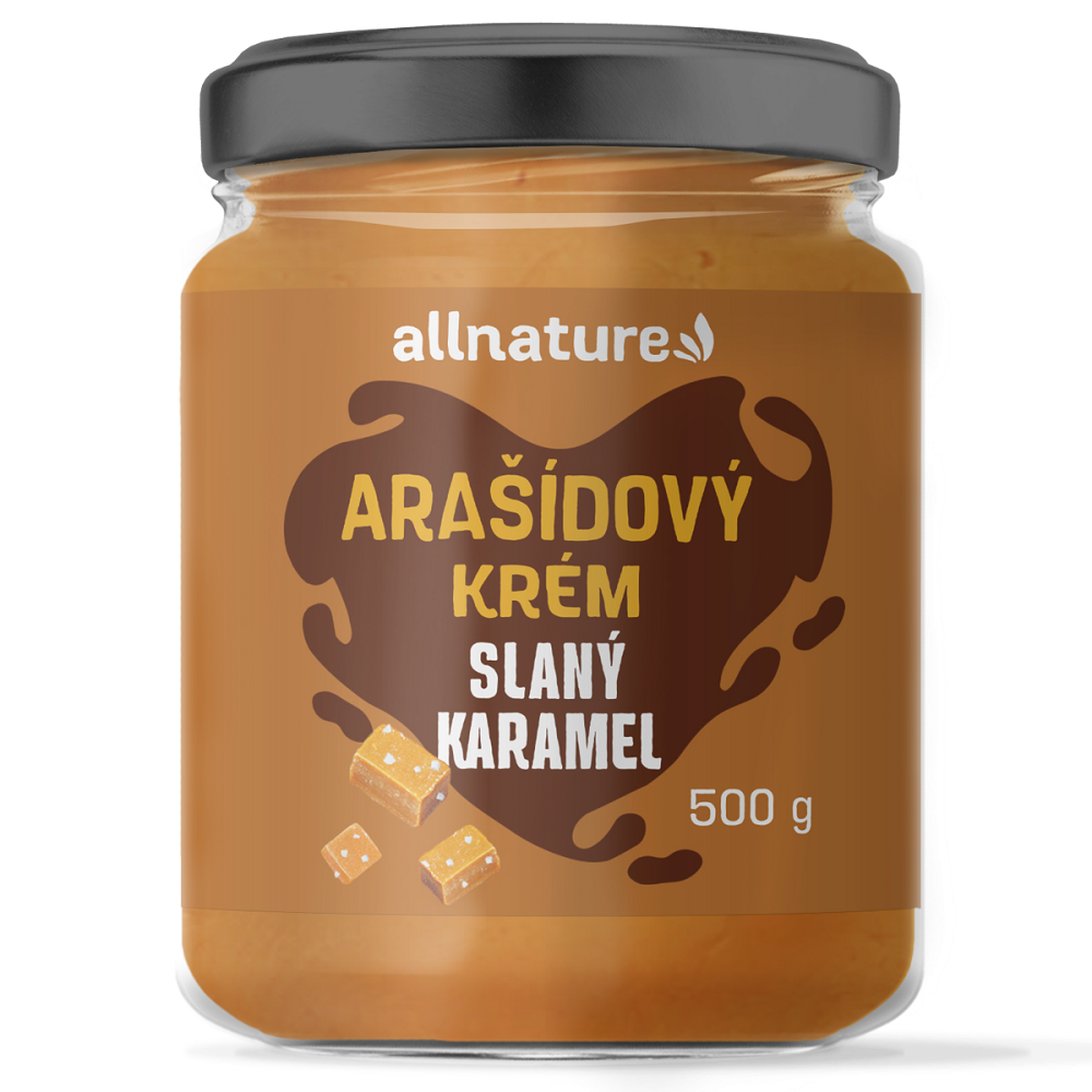 ALLNATURE Arašídový krém slaný karamel 500 g