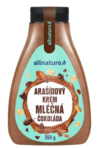 ALLNATURE Arašídový krém s mléčnou čokoládou 260 g