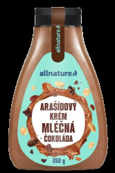 ALLNATURE Arašídový krém s mléčnou čokoládou 260 g