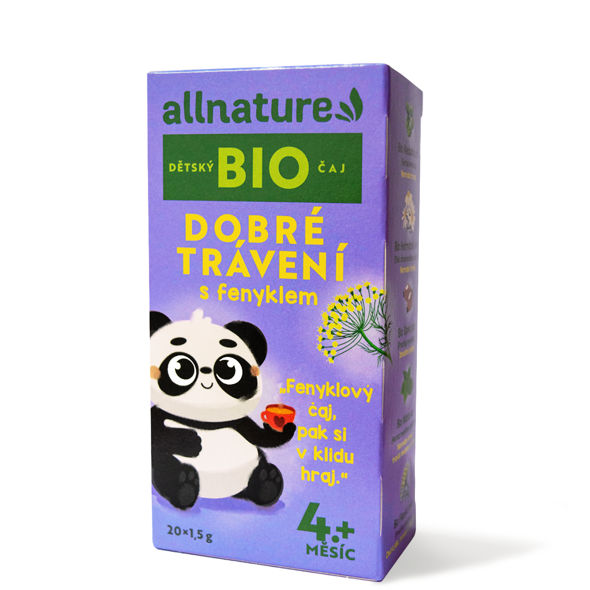 Allnature BIO Dobré trávení s fenyklem dětský čaj 20x1,5 g