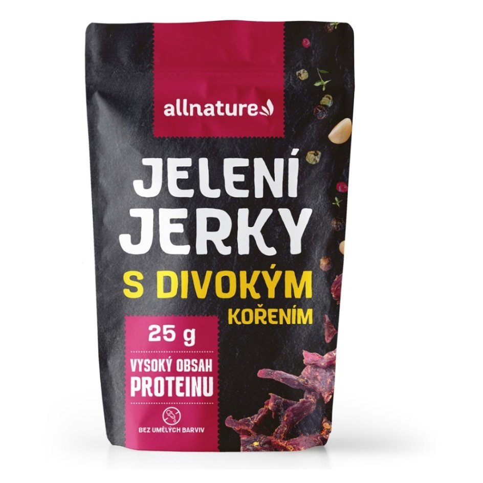 ALLNATURE Jelení jerky s divokým kořením 25 g