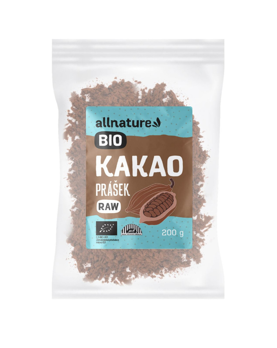 Allnature Kakaový prášek BIO RAW 200 g