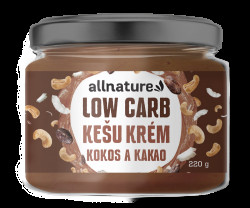 ALLNATURE Kešu krém low carb kokos a kakao 220 g