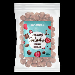 ALLNATURE Mrazem sušené jahody v mléčné čokoládě 100 g