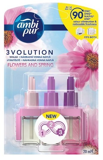 AMBIPUR Volution Flowers & Spring elektrický osvěžovač náplň 3 x 20 ml