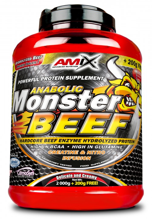 AMIX Anabolic Monster BEEF 90% Protein strawberry-banana 2200 g