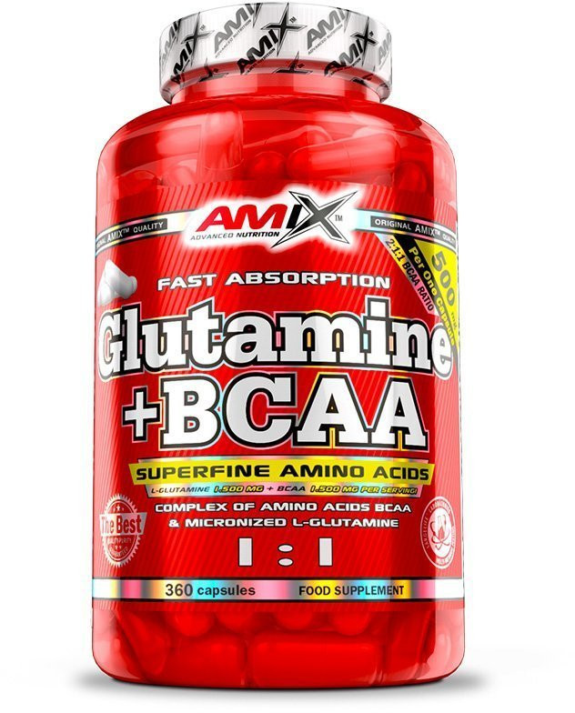 AMIX L-Glutamine + BCAA 360 kapslí