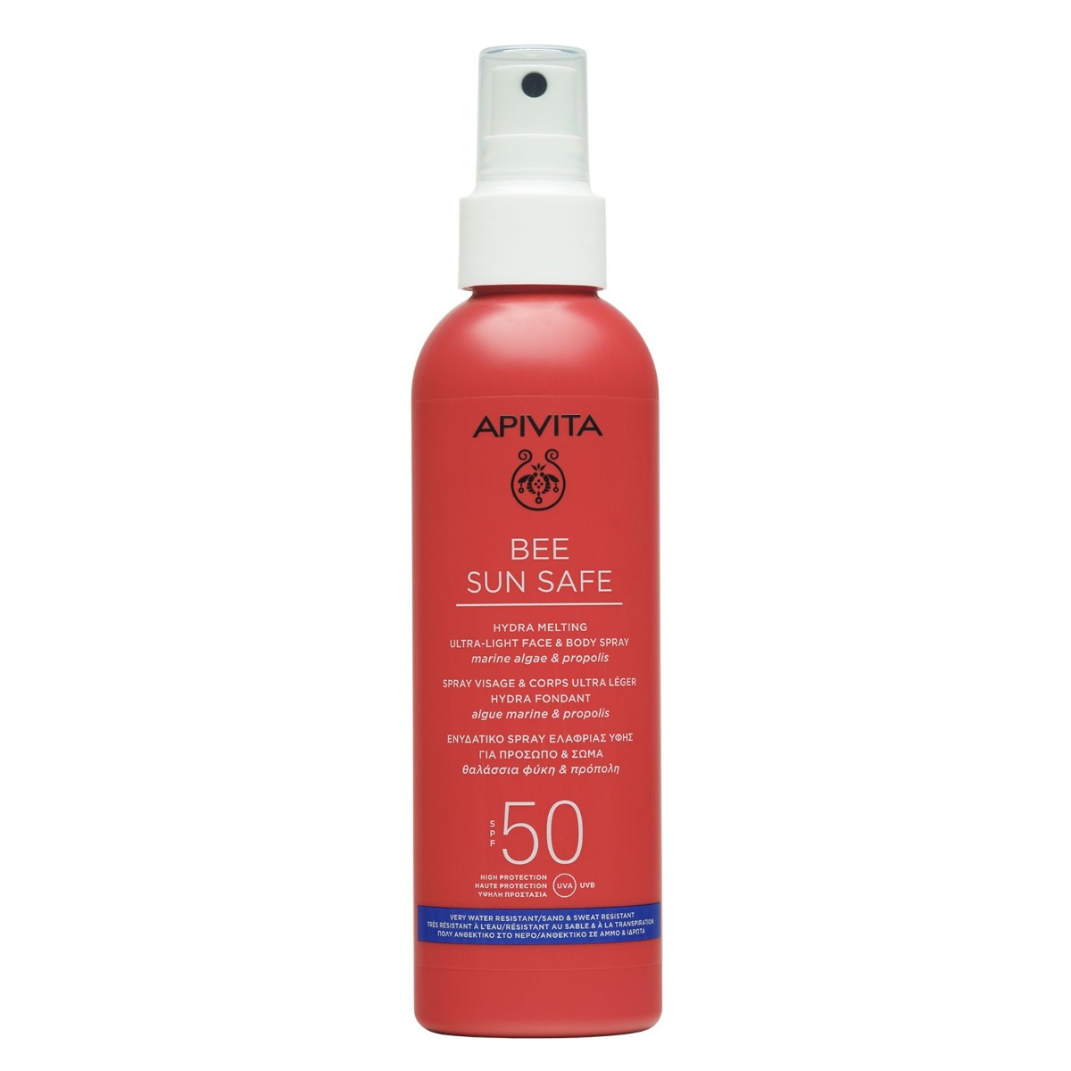 APIVITA Bee Sun Safe Hydra Melting SPF50 lehký sprej na tělo i obličej 200 ml