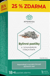 APOROSA Bylinné pastilky s islandským lišejníkem 24 pastilek