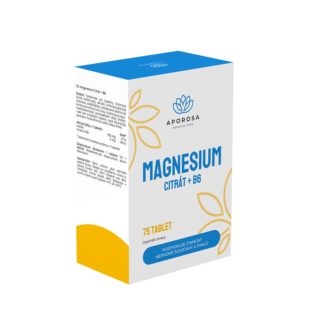 APOROSA Magnesium Citrát + B6 75 tablet