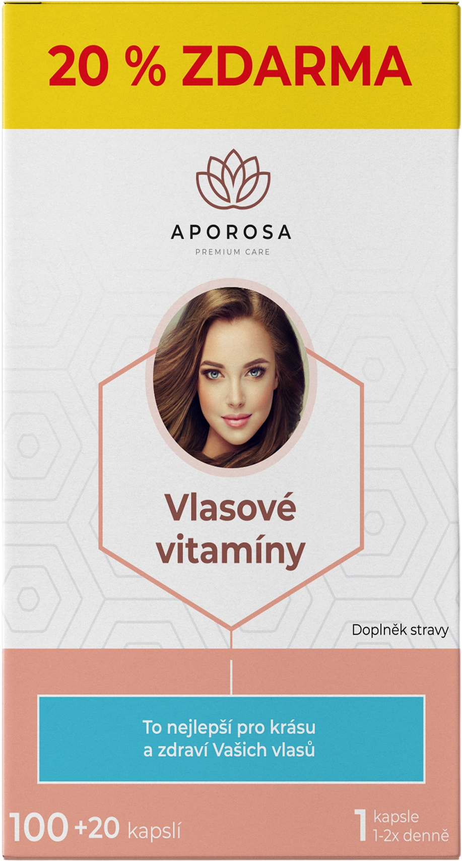 APOROSA premium Vlasové vitaminy 120 kapslí