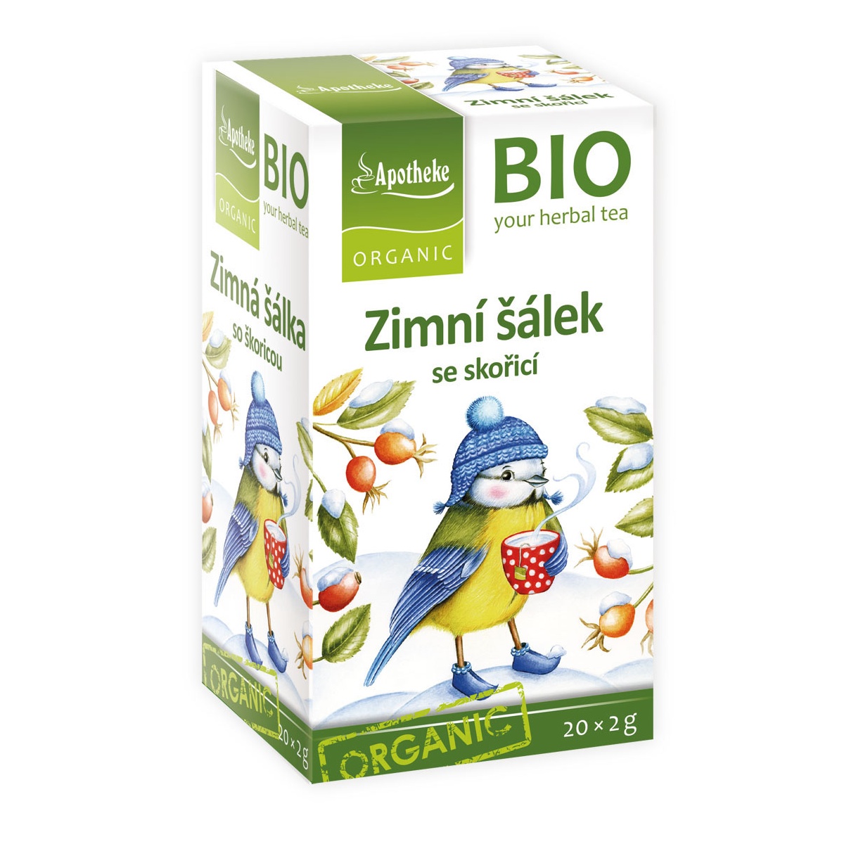 Apotheke BIO Zimní šálek se skořicí nálevové sáčky 20x2 g