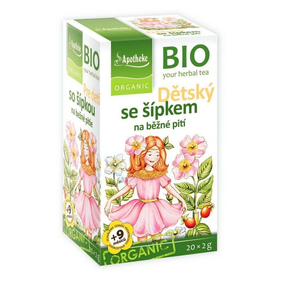 APOTHEKE Dětský čaj se šípkem na běžné pití BIO 20 sáčků