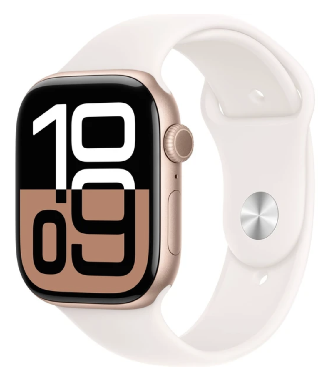 APPLE Apple Watch Series 10 GPS 42mm Rose Gold Aluminium Case with Light Blush Sport Band - M/L