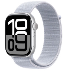 APPLE Watch Series 10 GPS 42mm Silver Aluminium Case with Blue Cloud Sport Loop