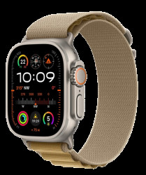 APPLE Watch Ultra 2 (2024) 49mm, Přírodní titan se žlutohnědým alpským tahem M