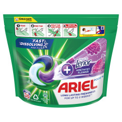 ARIEL All-in-1 Pods Amethyst Flower tekutý prací prostředek 36 kapslí