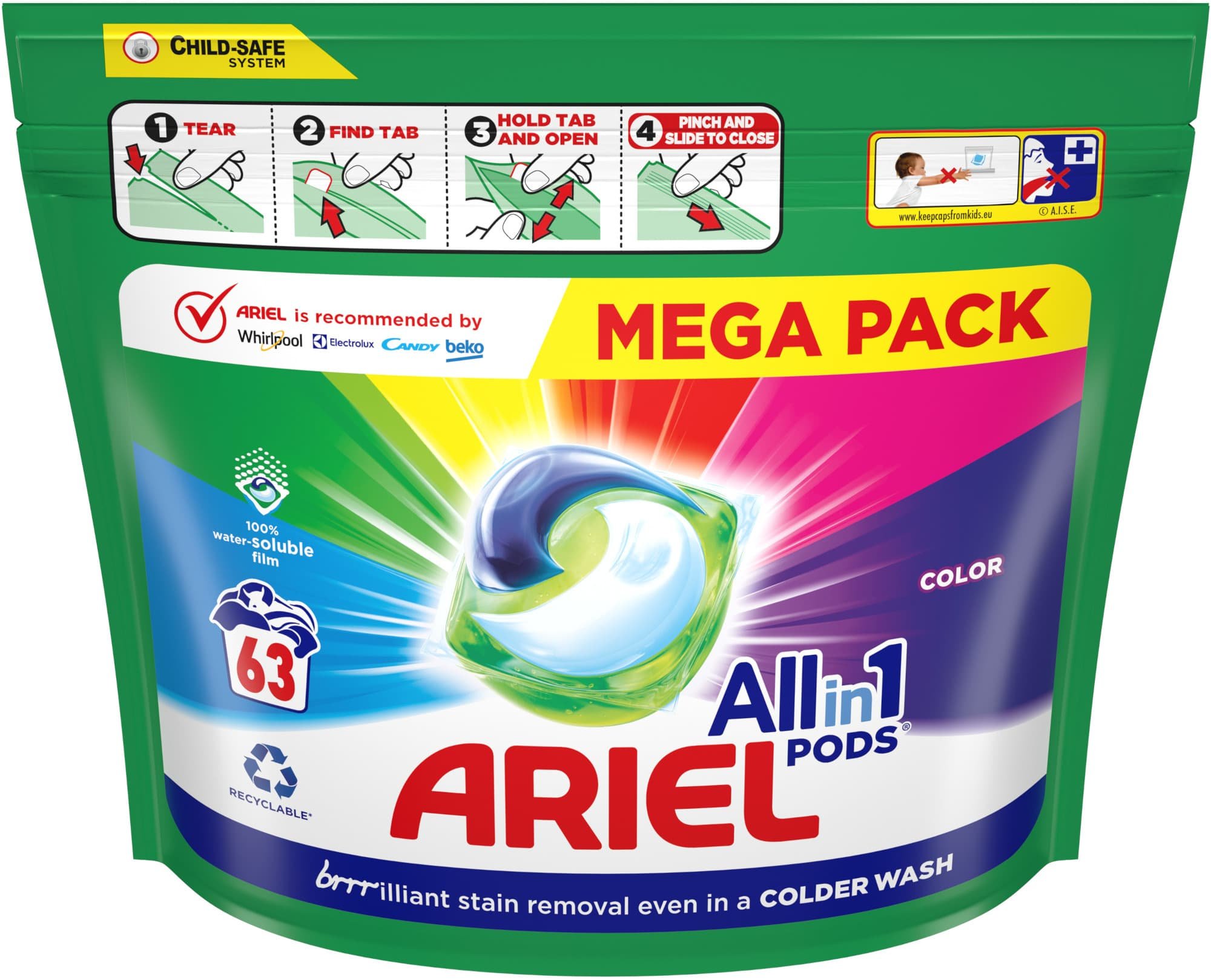 ARIEL kapsle Color 63 ks