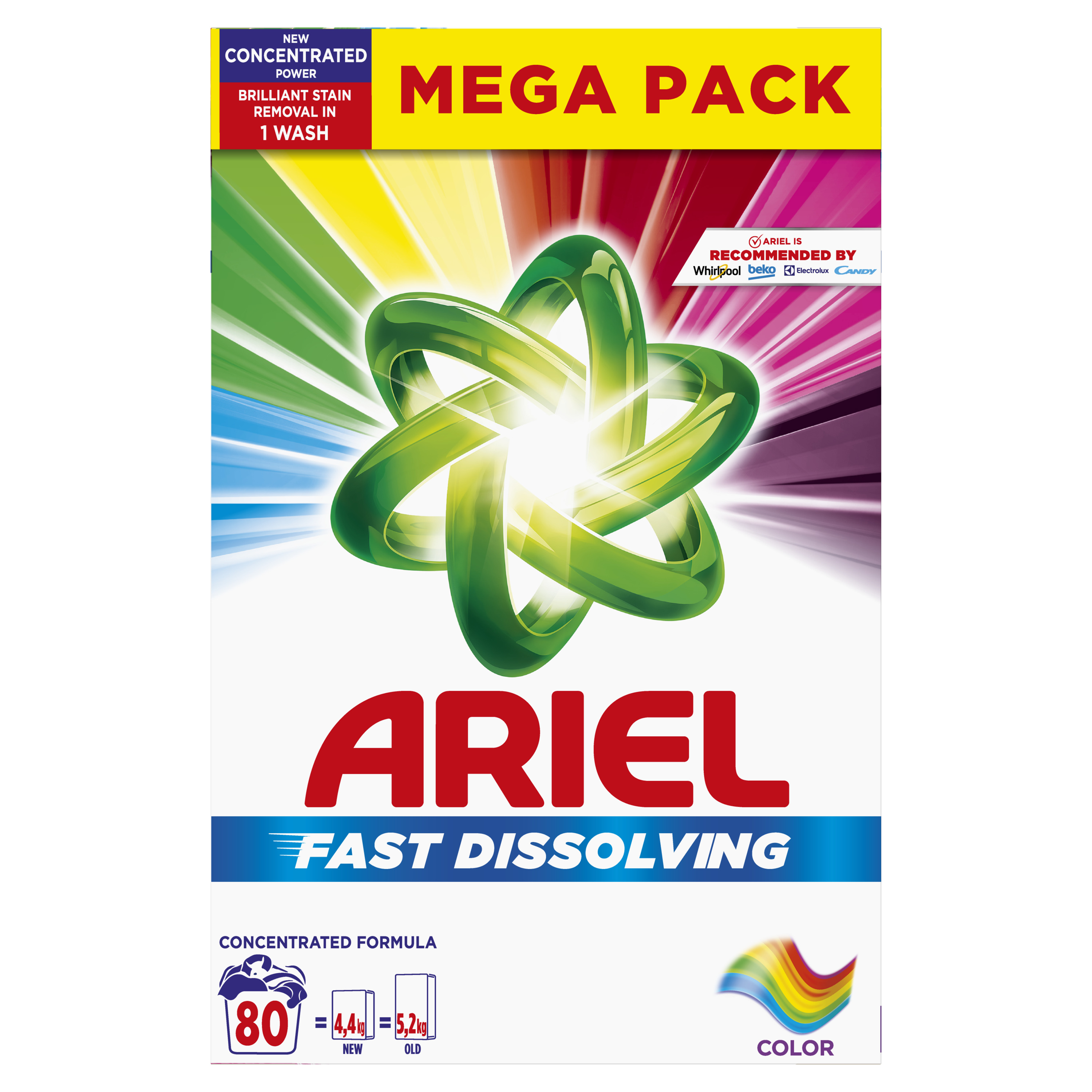 ARIEL prací prášek Color 80 praní 4.4 kg