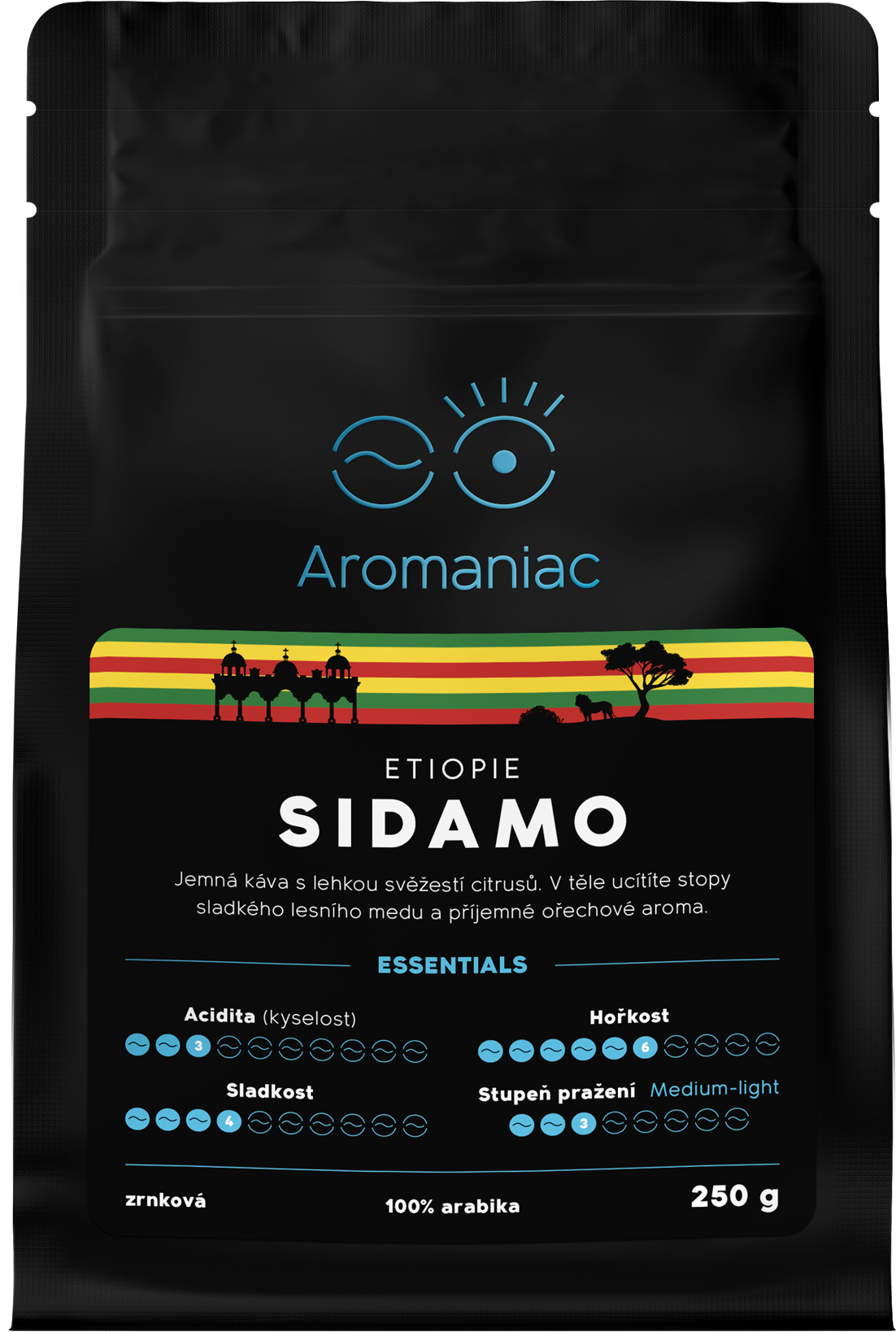 AROMANIAC Etiopie Sidamo, zrnková 250 g