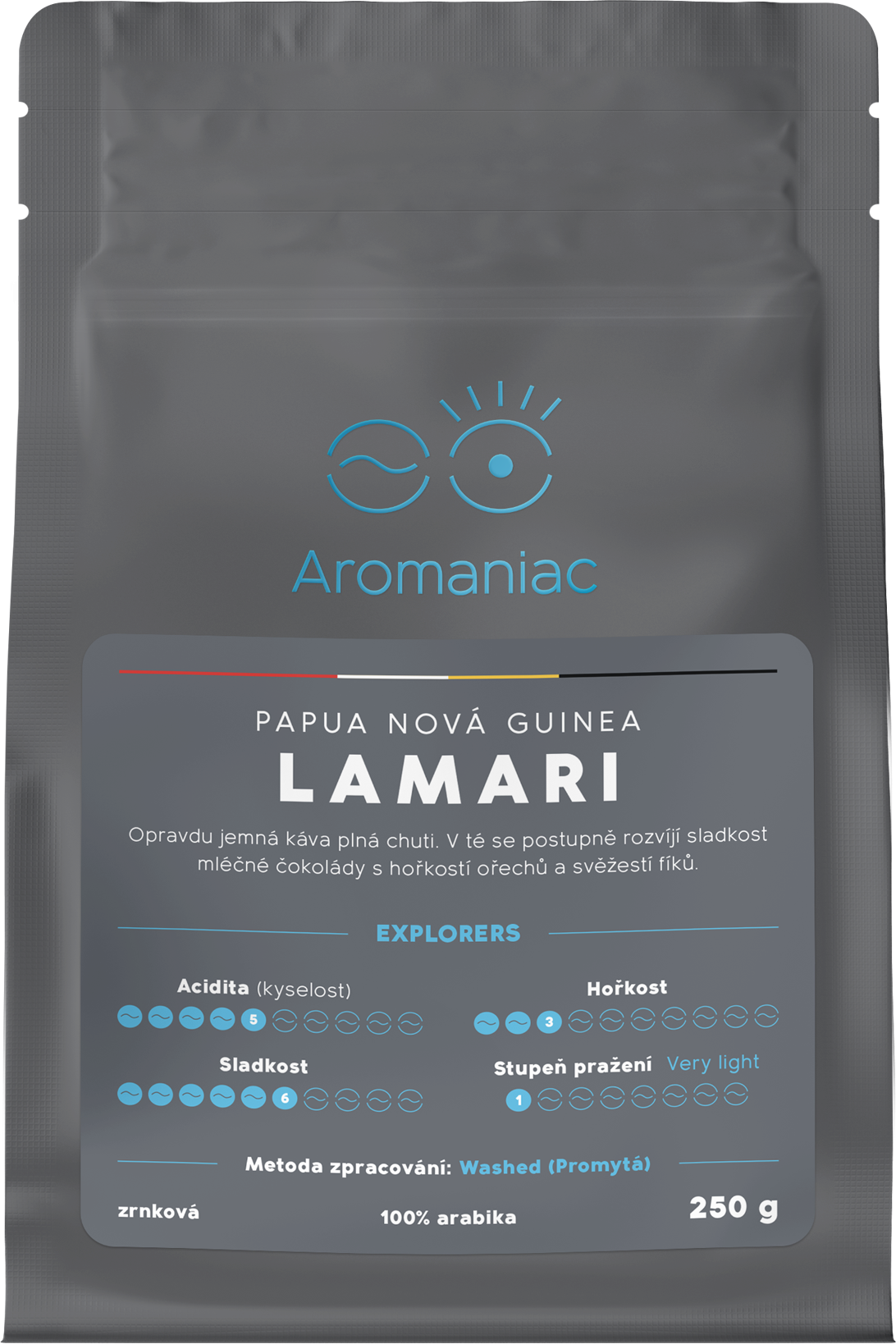 AROMANIAC Papua Nová Guinea Lamari - zrnková 250 g