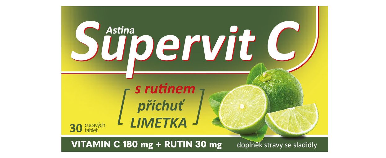 Astina Supervit C s rutinem limetka 30 tablet