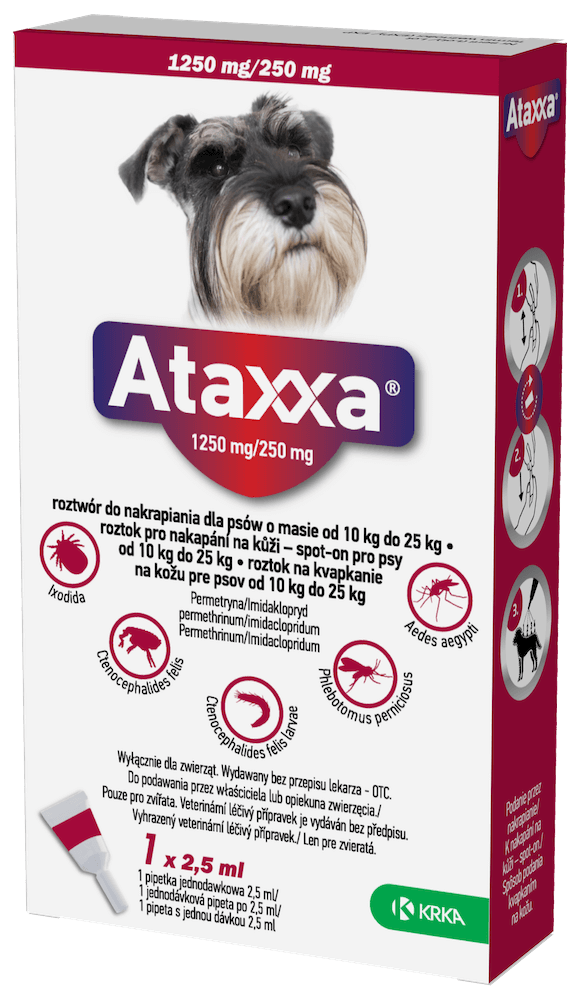 ATAXXA pro psy 10-25 kg spot-on 2.5 ml