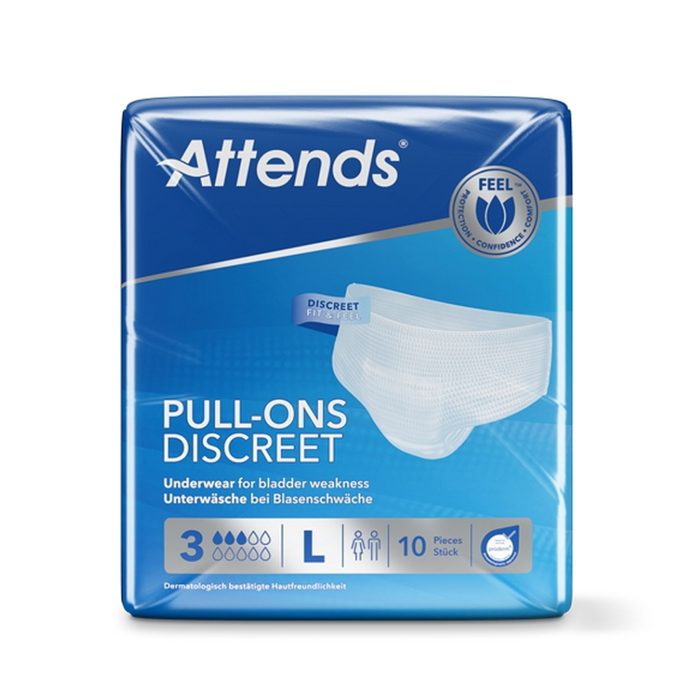 ATTENDS Pull-Ons 3 Discreet absorpční kalhotky L 10 kusů