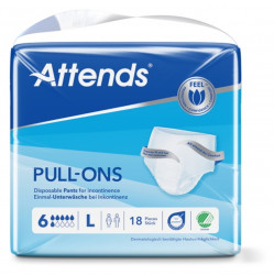 ATTENDS Pull-Ons plus 6 absorpční kalhotky L 18 kusů