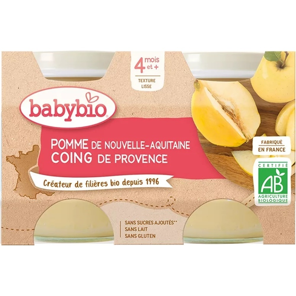 BABYBIO Jablko kdoule z Provence 2 x 130 g