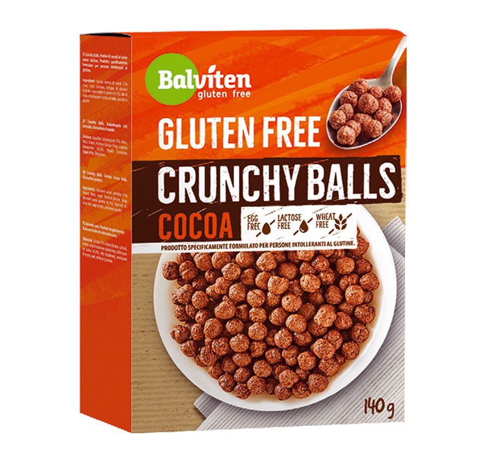 Balviten Crunchy Balls Cocoa bezlepkové kakaové kuličky 140 g