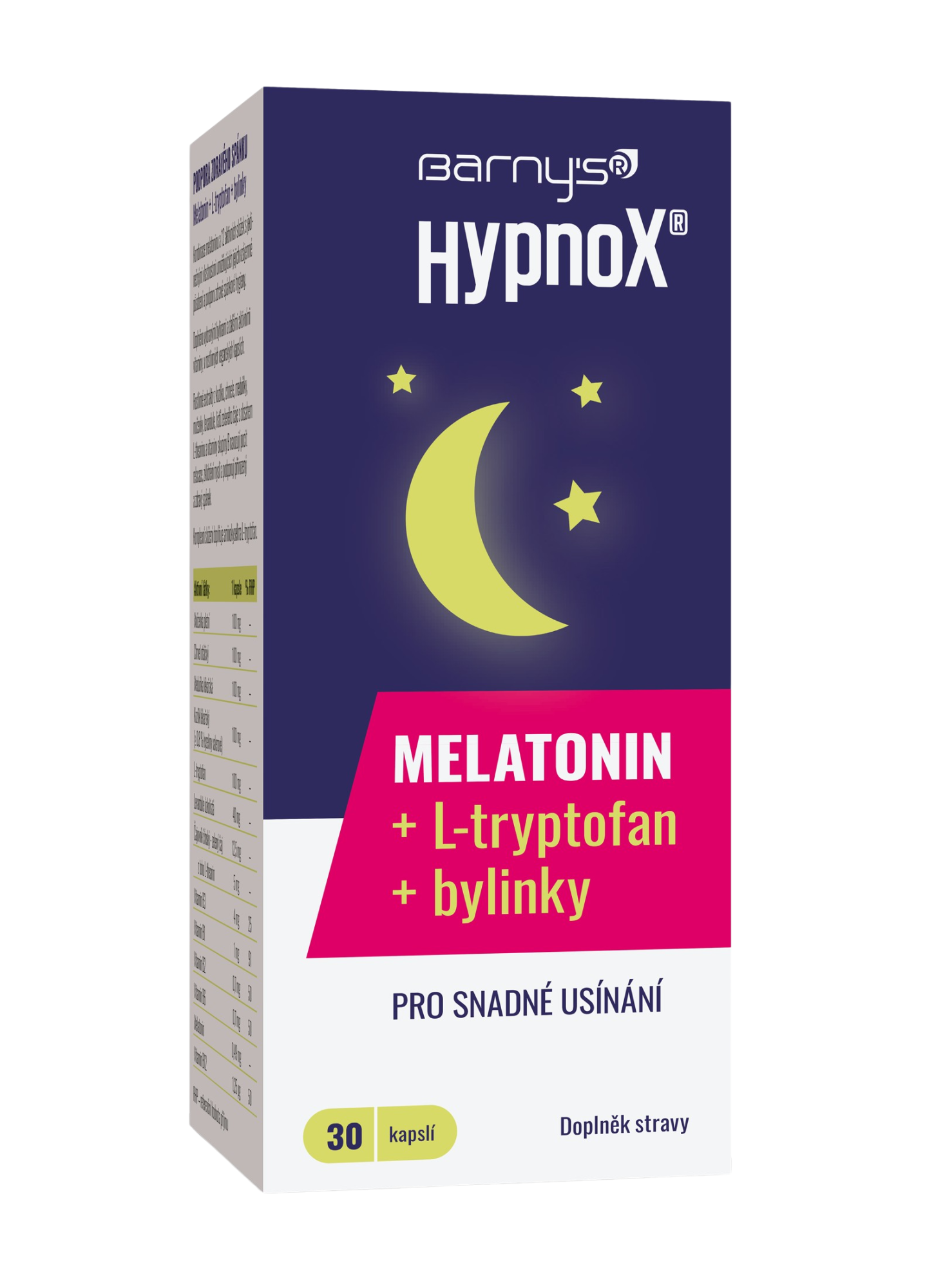 BARNY'S HypnoX Melatonin+L-tryptofan 30 kapslí